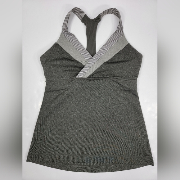 Lululemon Gray Racerback Tank Yoga Workout Top Women's Size 6 - Picture 1 of 9